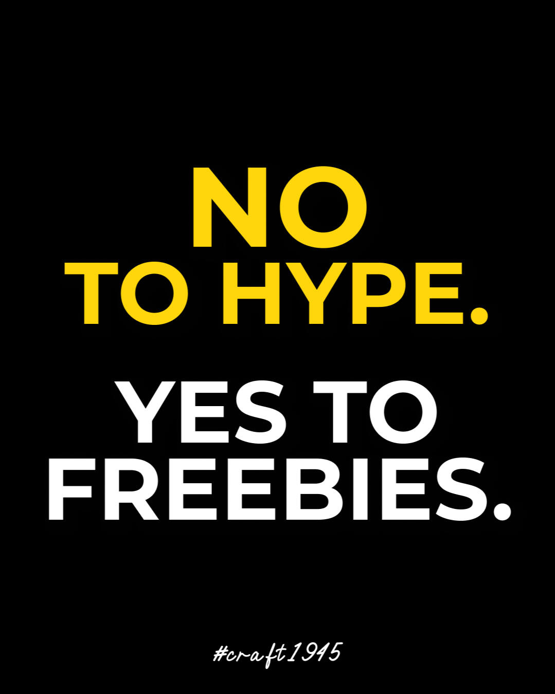 No to hype No to hype