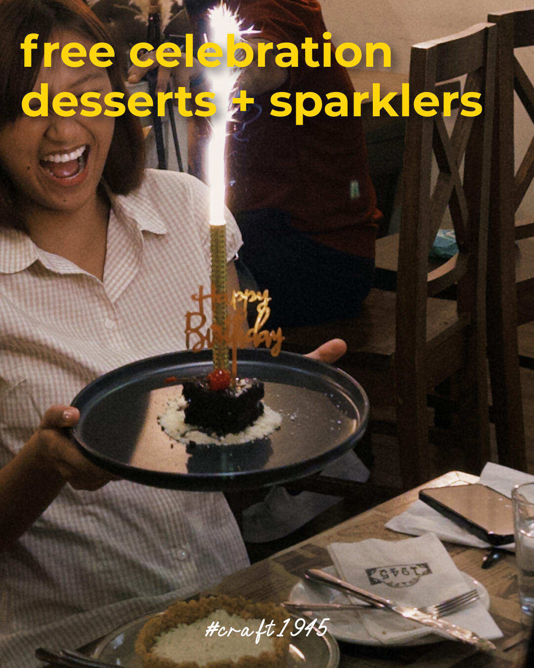 free dessert and sparklers free dessert and sparklers